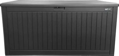 Produktbild von AXI Mike Gartenbox aus Kunststoff in Schwarz 1000 Liter | Outdoor Kissenbox für den Garten mit Boden | Outdoor Aufbewahrungsbox / Auflagenbox