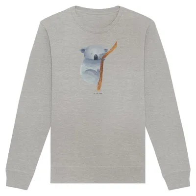 Produktbild von Mr. & Mrs. Panda Rundhals Pullover Koalabär Größe M - Heather Grey - Geschenk, Träumen, Pulli, Bär, Traumland, Lustige Sprüche, Koala, Baumwoll, Sweatshirt, Bio, Sweater