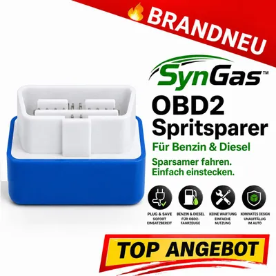 Produktbild von SynGas™ OBD2 Spritsparer Auto Kraftstoffspargerät ChipTuning für Benzin & Diesel: Für Benziner