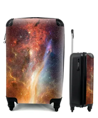 Produktbild von MuchoWow® Koffer Handgepäck Trolley Rollkoffer Kleine Reisekoffer mit 4 Rollen - Raum - Licht - Sterne - Cabin Size < 55x40x23 cm & 55x40x20 cm - Fotokoffer - Kabinenkoffer - Boardgepäck - Reise-Box - Reisekoffer - Reisegepäck - Koffer mit Bild - Trolley für Kinder