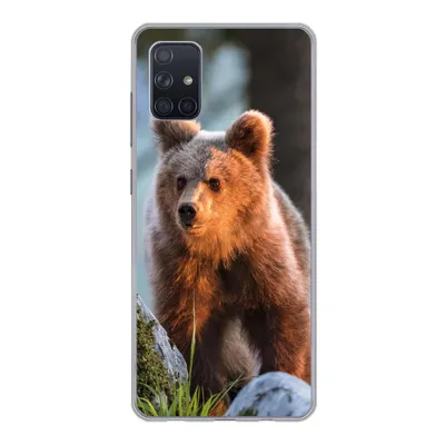 Produktbild von MuchoWow® Handyhülle Schutzhülle Hülle für Samsung Galaxy A71 Bär - Braun - Tier Silikon Softcase Handy Hülle - Kartenbesitzer