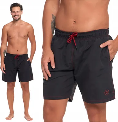 Produktbild von Herren Badehose Einfarbig Badeshorts Shorts Mit Taschen Moraj Xl