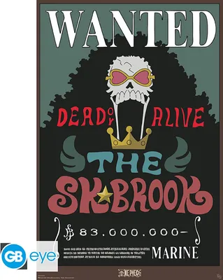 Image de Affiche One Piece : Wanted Brook (91,5 x 61cm)