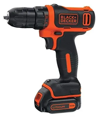 Productafbeelding van Black & Decker BDCDD12K1-QW, Boormachine met pistoolgreep, Zwart, Oranje, 550 omwentelingen per minuut, 2,5 cm, 1 cm, 550 omwentelingen per minuut