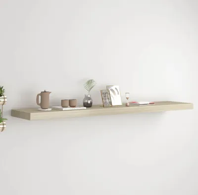 Produktbild von vidaXL Schweberegal Eichen-Optik 120x23,5x3,8 cm MDF