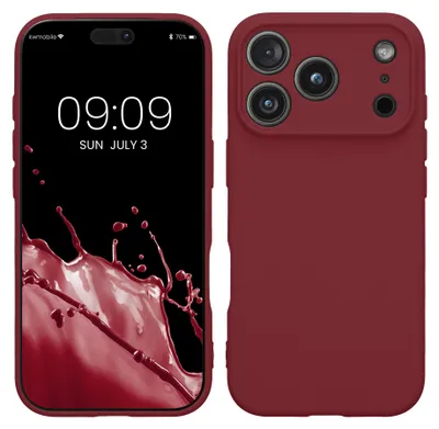 Produktbild von kwmobile Handyhülle für Apple iPhone 17 Pro Hülle - weiches Handy Silikon Case - Schutzhülle Cover - Bordeaux Violett