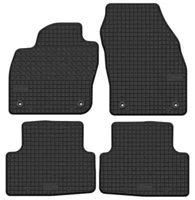 Image de Tapis de sol en caoutchouc pour Volkswagen T-Cross 2019- (crossover) – 4 pièces, noirs, sur mesure