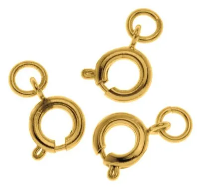 Produktbild von Glorex Federring mit Ring 7 mm 10 Stück, goldfarben