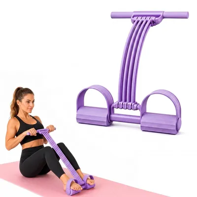 Productafbeelding van 3-in-1 Multifunctionele Weerstandsband met Handgreep Paars