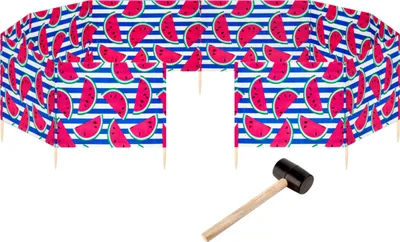 Produktbild von Garronda Strand Windschutz Sichtschutz 15m lang plus Gummihammer GAEX001 (Wassermelone-66, 15 m)