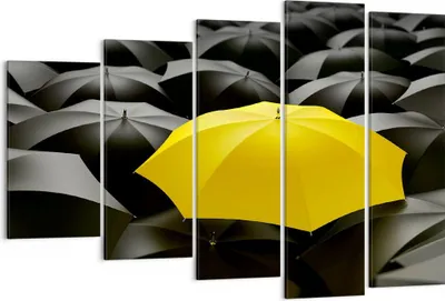 Produktbild von Bild auf Leinwand - Leinwandbild - Regenschirme Regen Wetter - 150x100cm - Wand Bild - Wanddeko - Leinwanddruck - Bilder - Kunstdruck - Wanddekoration - Leinwand bilder - Wandkunst - EG150x100-2564