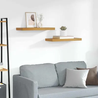 Obrázok produktu pre Maison Exclusive – Nástenná polica, 2 ks, hnedá, 60 x 23 x 4 cm, drevotrieska
