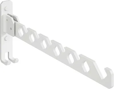 Produktbild von Aluminium Kledinghanger für Badezimmer, Balkon und Eingang, mit mehreren Haken