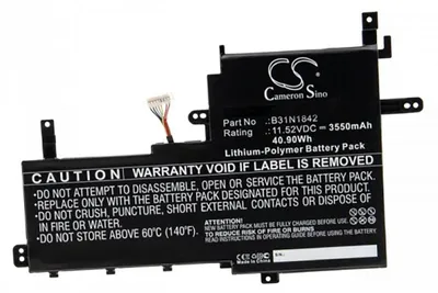 Produktbild von Akku für Asus S5500FL Li-Pol 11,52 Volt 3550 mAh schwarz.