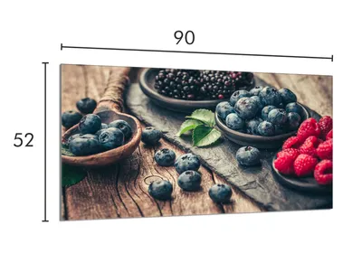 Obrázok produktu pre Sklenený ochranný kryt varnej dosky 90x52 Ovocie