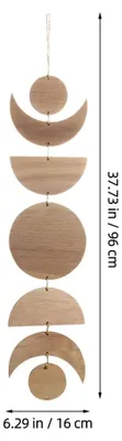 Holz-Wandhänger Sonne & Mond, 96 cm, rustikale Dekoration