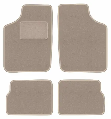 Produktbild von Velours-Fußmatten für Opel Corsa A 1982-1993 (Schrägheck) – 4-tlg, Beige, passgenau – Wielganizator LUX