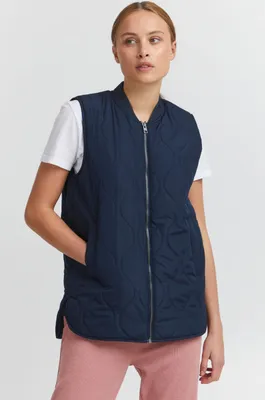 Produktbild von OXMO OXSvala Damen Weste Steppweste Outdoor Weste leicht gefüttert mit Blousonkragen