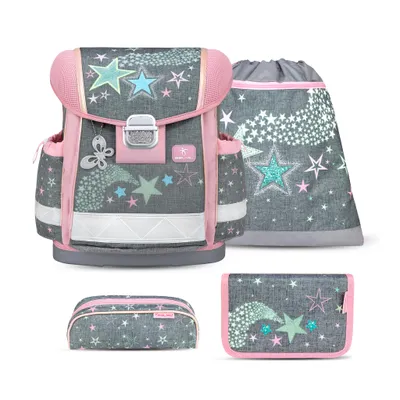Belmil Classy ergonomisches Schulranzen-Set 4-teilig "Shine Bright" mit Brustgurt