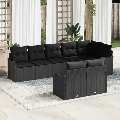 Imagen del producto de Maison Exclusive - Juego de 8 sillones de jardín, color , fabricados en polirratán