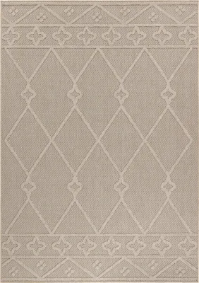 Produktbild von Teppium In & Outdoor Teppich Skandi Boho Stil Einfarbig Flachgewebe Wetterfest Wohnzimmer Balkon Terrasse Küchenteppich, Grösse: 240x340 cm