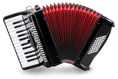 Productafbeelding van Accordeon 48 bas - Secondo V - Zwart - 26 diskanttoetsen