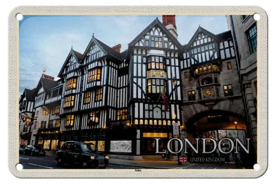Produktbild von Blechschild Städte Soho London United Kingdom 18x12cm Dekoration