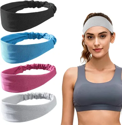 Produktbild von Kühlende Kopfbänder, 4 Stück, schweißableitendes, atmungsaktives Material, für Sport