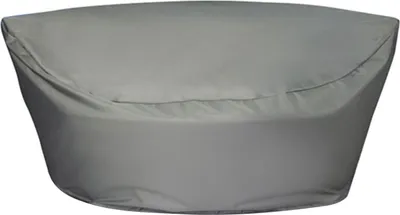 Produktbild von BELIANI Pláštenka do deště pro sluneční ostrov šedá 170 x 160 x 75 cm z polyesteru s PVC povlakem Oval Modern