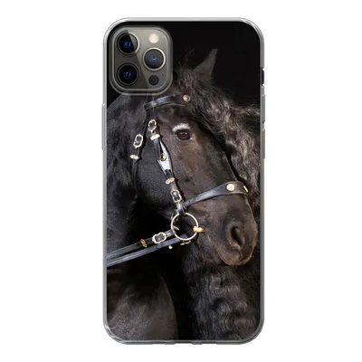 Produktbild von MuchoWow® Handyhülle Schutzhülle Hülle für iPhone 12 Pro Max Pferd - Halfter - Mähne Silikon Softcase Handy Hülle - Hartschale