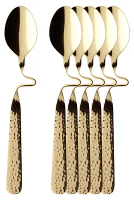 Produktbild von Villeroy & Boch NewWave Caffè Spoon Kaffeelöffel 17,5 cm vergoldet 6er Set