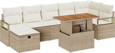 Immagine prodotto di Set Divano da Giardino 8 pcs Beige polyrattan