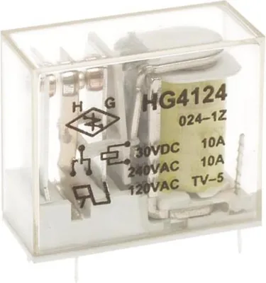 Zdjęcie produktu dla Przekaźnik pionowy 10 A/30 V DC–220 V AC, falownik 1 × 24 V DC