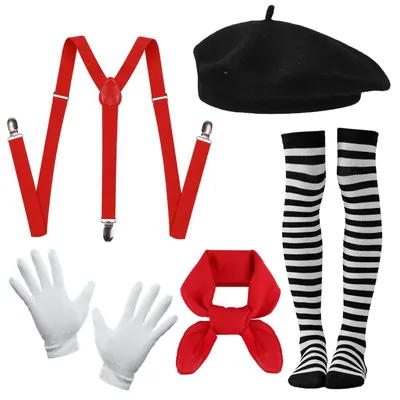 Imagen del producto de Traje de mimo con accesorios para adultos