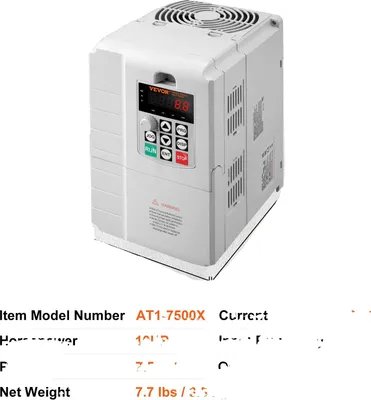 Obrázek produktu pro Frekvenční měnič, výkon 4KW, jednoduché ovládání, 10HP 220V