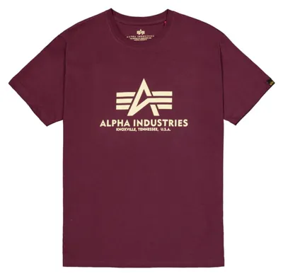 Immagine prodotto di T-shirt basic da uomo Alpha Industries, colore rosso scuro, taglia S