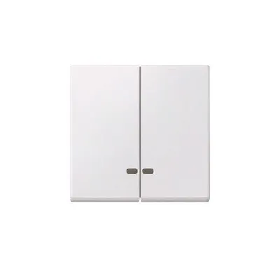 Produktbild von Merten MEG3420-0419 Doppelwippe mit Kontrollfenster, polarweiß, System M