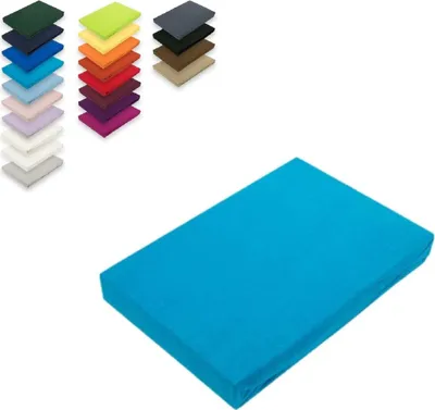 Produktbild von Jersey Spannbettlaken 60 x 120 - 70 x 140 cm Türkis