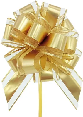 Productafbeelding van Grote geschenkstropdas 15x20cm geschenk trekstropdassen - Set van 6 - Bruiloft - Feest - Verjaardag Goud