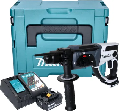 Immagine prodotto di Makita DHR 202 RF1JW Trapano a percussione a batteria 18 V 20 mm 2,0 J bianco + 1x batteria 3,0 Ah + caricabatteria + Makpac
