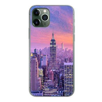 Produktbild von MuchoWow® Handyhülle Schutzhülle Hülle für iPhone 11 Pro New York - Farben - Skyline Silikon Softcase Handy Hülle - Handy