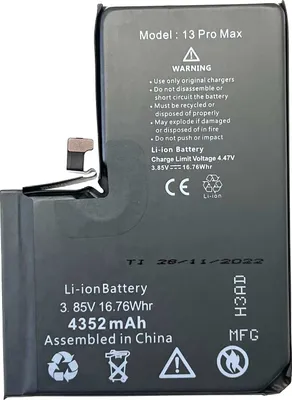 Produktbild von Tradebit Akku für Apple iPhone 13 Pro Max 4352mAh Handy Akku Li-Ion Ersatzakku Smartphone Batterie Reparatur