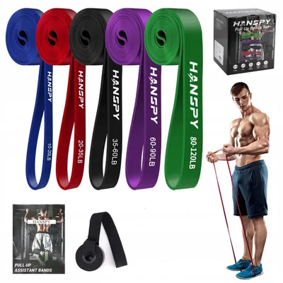 Produktbild von HANSPY 5er Set Widerstandsbänder Fitness Bänder
