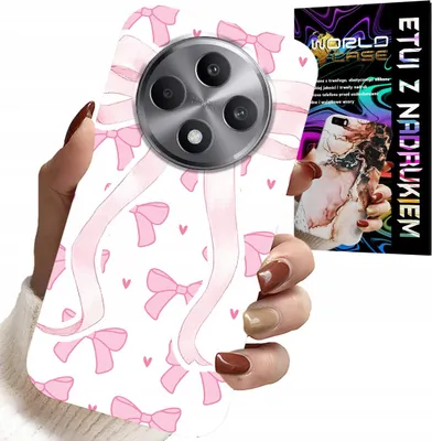 Zdjęcie produktu dla Etui Do Oppo Reno12 F / 12Fs 5G - Różowe Wstazki Wstązka Modne Wzory Case