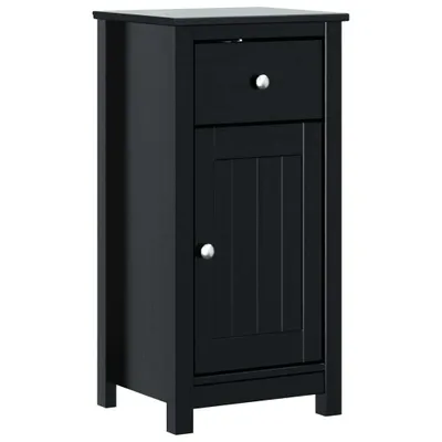 Zdjęcie produktu dla vidaXL Szafka łazienkowa BERG czarna 40x34x80 cm lite drewno sosnowe