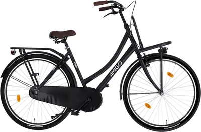 Produktbild von AMIGO Transportfahrräder Damen Sturdy 28 Zoll 53 cm Damen Rücktrittbremse Mattschwarz/Schwarz
