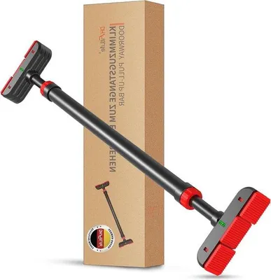 Produktbild von Famanu Klimmzugstange für Türrahmen ohne Schrauben - 72-92 cm - mit Wasserwaage