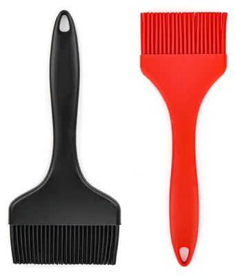 Image de Lot de 2 pinceaux de cuisine en silicone, pinceaux à pâtisserie, pinceaux de cuisine en silicone, pinceaux de cuisson, pinceaux de cuisine en silicone, longueur 21 cm, pinceau à huile extra-large, pinceau de cuisson de 9 1/7 pouces de large, pour la cuisine, les grillades et le barbecue.