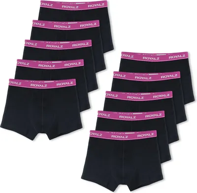 Produktbild von ROYALZ Unterhosen Herren Boxershorts men 10er Pack klassisch für Sport und Freizeit, 10er Pack (95% Baumwolle / 5% Elasthan)