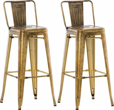 Produktbild von 2er Set Barhocker HLO-CP38  gold